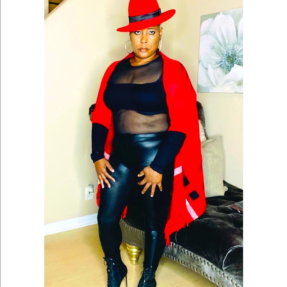 The Red Drip Poncho